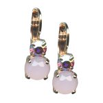 Mariana Earrings Rose Quartz Mineral & AB Austrian Crystals My Treasures Coll. - Image 3