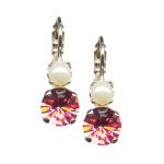 Mariana Earrings Pearl Mineral & Rose Austrian Crystals My Treasures Coll.