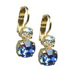 Mariana Earrings Shimmering Moonlight & Sapphire Austrian Crystals My Treasures Coll. - Image 3