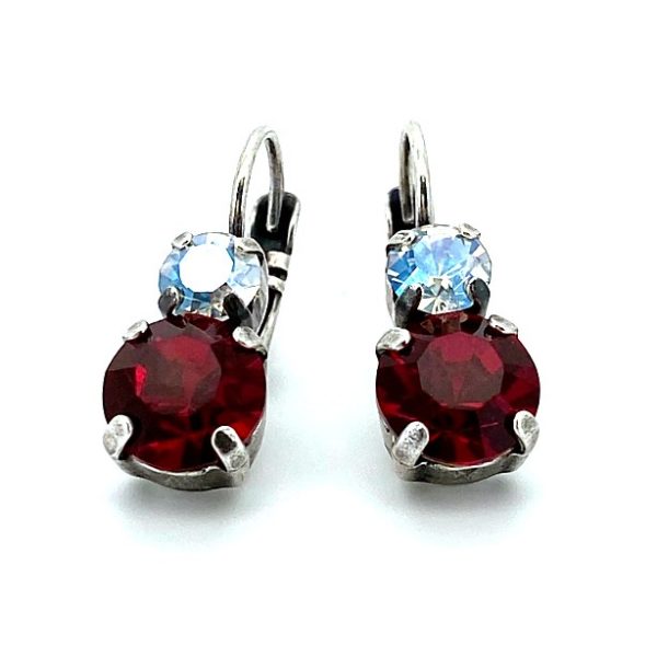 Mariana Earrings Moonlight & Siam Austrian Crystals My Treasures Coll.