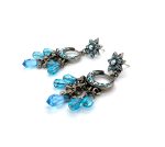 Mariana Earrings Boho Gypsy Capri Blue & AB Austrian Crystals Grace Icons Coll. - Image 2