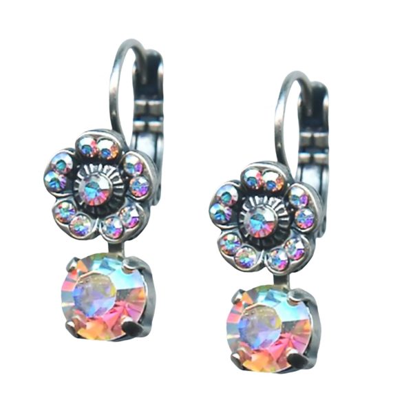 Mariana Earrings Glitzy Floral Aurora Boreale Austrian Crystals My Treasures Coll.