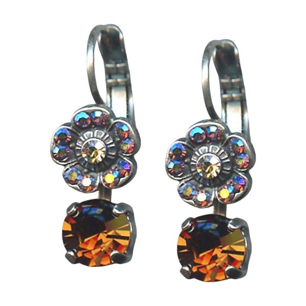 Mariana Earrings Preppy Lt Colorado Topaz & AB Austrian Crystals Faith Inspiration Coll.