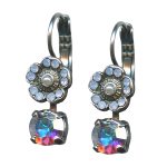 Mariana Earrings Beautiful Pearl, AB & Air Blue Opal Austrian Crystals Cosmo Africa Coll. - Image 2