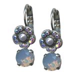 Earrings By Mariana Cocktail Hour Coll. Shimmering White Opal and Pearl Swarovski Crystals - Image 2