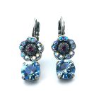 Earrings By Mariana Woman Precious Aquamarine and Amethyst Swarovski Crystals - Image 2