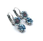 Earrings By Mariana Woman Precious Aquamarine and Amethyst Swarovski Crystals - Image 4