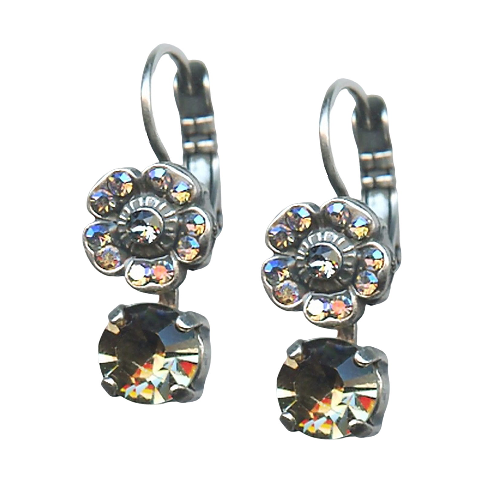 E-1211-215-3-SP6(1) Mariana Earrings Alluring Greige Austrian Crystals Martini Cocktail Hour Coll. - Image 1