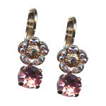 Mariana Earrings Lovely Vintage Rose & Lt Rose Austrian Crystals My Treasures Coll. - Image 3