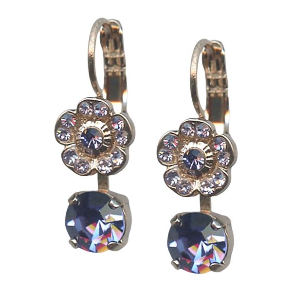 Mariana Earrings Floral Violet & Tanzanite Austrian Crystals My Treasures Coll.