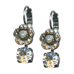 Earrings By Mariana Woman Beautiful Pearl and Champagne Swarovski Crystals