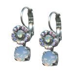 Mariana Earrings Charming White Opal, AB, & Pacific Opaque Austrian Crystals Daiquiri Cocktail Hour Coll.