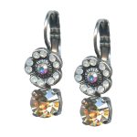 Mariana Earrings Classy Golden Shadow, White Opal, & AB Austrian Crystals My Treasures Coll. - Image 3