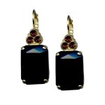 Mariana Earrings Elegant Jet Black & Smoked Topaz Austrian Crystals My Treasures Coll.