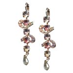 Mariana Earrings Finely Detailed Vintage Rose, Lt Amethyst, AB, & Silk Austrian Crystals Flamingo Africa Coll.