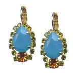 Mariana Earrings Charming Blue Opal, Topaz, & Olivine Austrian Crystals Kokomo Songbook Coll. - Image 3