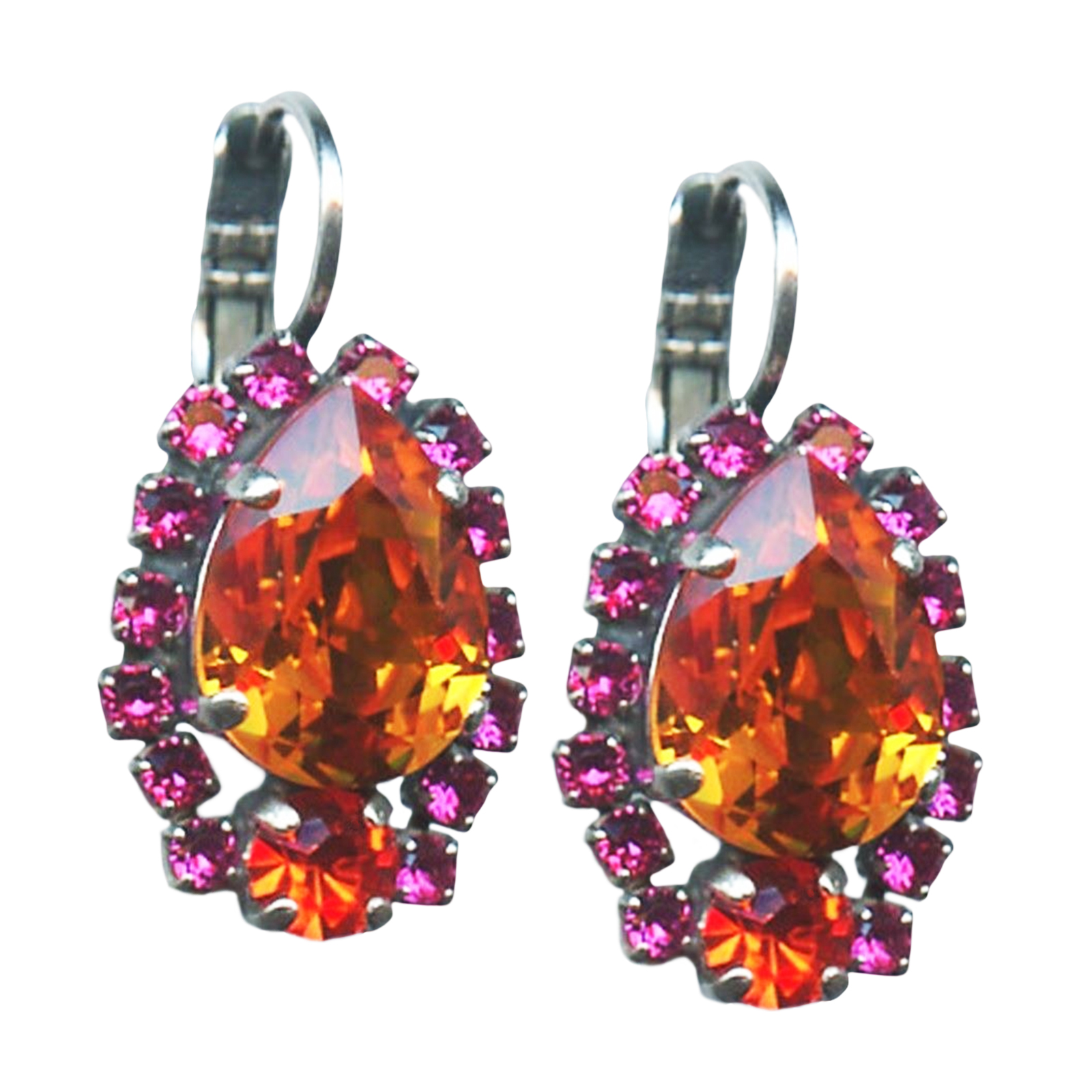 E-1259-1-1075-SP6(1) Mariana Earrings Glamorous Hyacinth & Fuchsia Austrian Crystals Lady Marmalade Songbook Coll. - Image 1