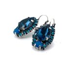 Earrings By Mariana Woman Royal and Caribbean Blue Opal Swarovski Crystals