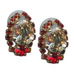 Mariana Earrings Exude Elegance Silk & Lt Siam Austrian Crystals My Treasures Coll. - Image 3