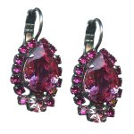 Mariana Earrings Lucious Fuchsia & Lt Rose Austrian Crystals Saba Caribbean Life Coll. - Image 3