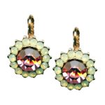Mariana Earrings Adorable Lt Rose & Chrysolite Opal Austrian Crystals Eternity Nirvana Coll. - Image 2