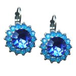 Mariana Earrings Classy Royal Blue & Caribbean Blue Opal Austrian Crystals Zhang Silk Road Coll. - Image 3