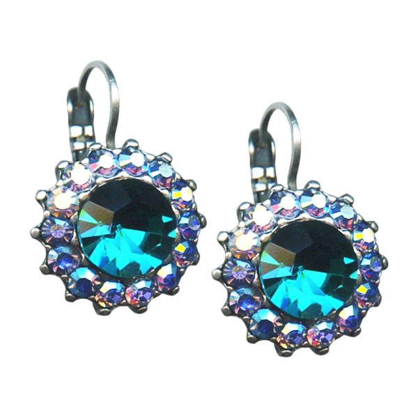 Mariana Earrings Shimmering AB & Blue Zircon Austrian Crystals My Treasures Coll.