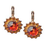 Mariana Earrings Precious Hyacinth & Sun Austrian Crystals My Treasures Coll. - Image 3