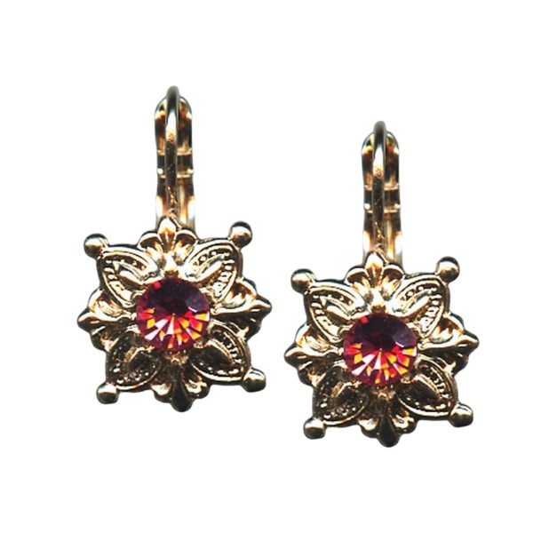 Mariana Earrings Dainty Floral Rose Austrian Crystals My Treasures Coll.