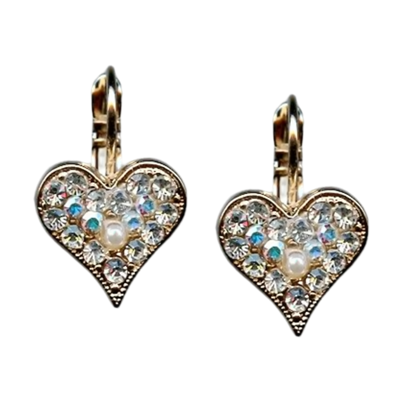 E-1322-001-RG6(1) Mariana Earrings Adorable Clear, AB & Cream Pearl Austrian Crystals My Treasures Coll. - Image 1