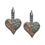 Mariana Earrings Stunning Topaz, Lt Rose, & Green Turq Austrian Crystals Orchid Silk Road Coll. - Image 2