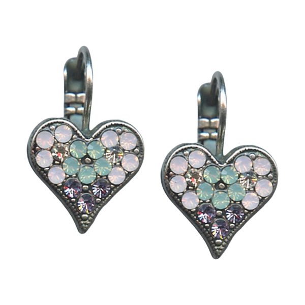 Mariana Earrings Exquisite Pacific Opal, Rose Opal, & Lt Amethyst Austrian Crystals Pina Colada Cocktail Hour Coll.