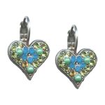 Mariana Earrings Shimmering Apple Green, Caribbean Blue Opal, & Green Turq Austrian Crystals Caprioska Cocktail Hour Coll. - Image 2