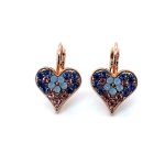 Earrings By Mariana Woman Precious Rose and Blue Opal Swarovski Crystals - Image 2