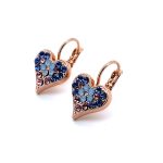 Earrings By Mariana Woman Precious Rose and Blue Opal Swarovski Crystals