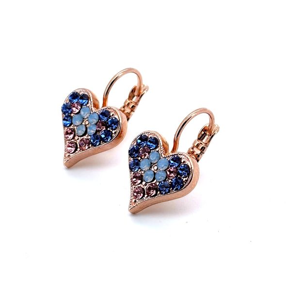 Earrings By Mariana Woman Precious Rose and Blue Opal Swarovski Crystals