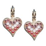 Mariana Earrings Heart Shaped Lt. Rose, White Opal & Pink Pearl Austrian Crystals Antigua Caribbean Life Coll. - Image 3