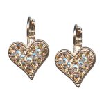 Mariana Earrings Alluring Golden Shadow & Clear Austrian Crystals Barbados Caribbean Life Coll.