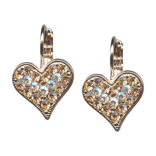 Mariana Earrings Alluring Golden Shadow & Clear Austrian Crystals Barbados Caribbean Life Coll.