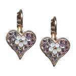 Mariana Earrings Fab Opalite Mineral & Violet Austrian Crystals My Treasures Coll. - Image 2