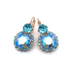 Earrings By Mariana My Treasures Coll. Charming Blue Opal & Aquamarine Austrian Crystals