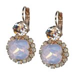 Mariana Earrings Exude Elegance Rosewater Opal, Sand Opal, & Champagne Austrian Crystals Snowflake Winter Wonderland Coll. - Image 3