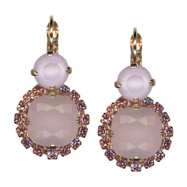 Mariana Earrings Gorgeous Pink Opal, Vintage Rose, & Rose Opal Austrian Crystals Love Joy Of Life Coll