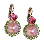 Mariana Earrings Lovely Sun Kissed Lavender, Peridot, & Rose Austrian Crystals Romancing In Rio Summer 2022 Coll. - Image 2
