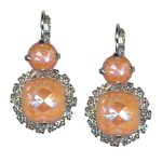 Mariana Earrings Fabulous Sun Kissed Peach & Clear Austrian Crystals My Treasures Coll. - Image 3