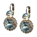 Mariana Earrings Adorable Lt Azure, Lt Silk & Moonlight Austrian Crystals SeaShell Nature Coll. - Image 2