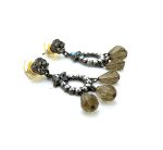 Mariana Earrings Dangling Black Diamond, Jet Black, AB, & Jet Hematite Austrian Crystals Inspiration Coll. - Image 3