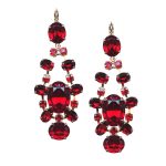 Earrings By Mariana Woman Exude Elegance Siam and Ruby Swarovski Crystals - Image 3