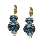 Mariana Earrings Classy Montana Blue & White Opal Austrian Crystals Mood Indigo Songbook Coll. - Image 3