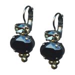 Mariana Earrings Fab Jet Black, Silver Night, and Aurum Austrian Crystals Courage Inspiration Coll. - Image 2